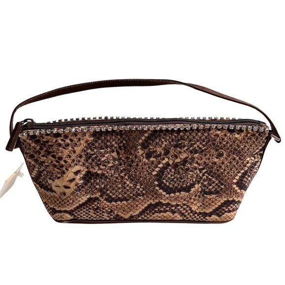 NWT Beverly Feldman Nylon w/ Rhinestones Hand Bag - Picture 1 of 13